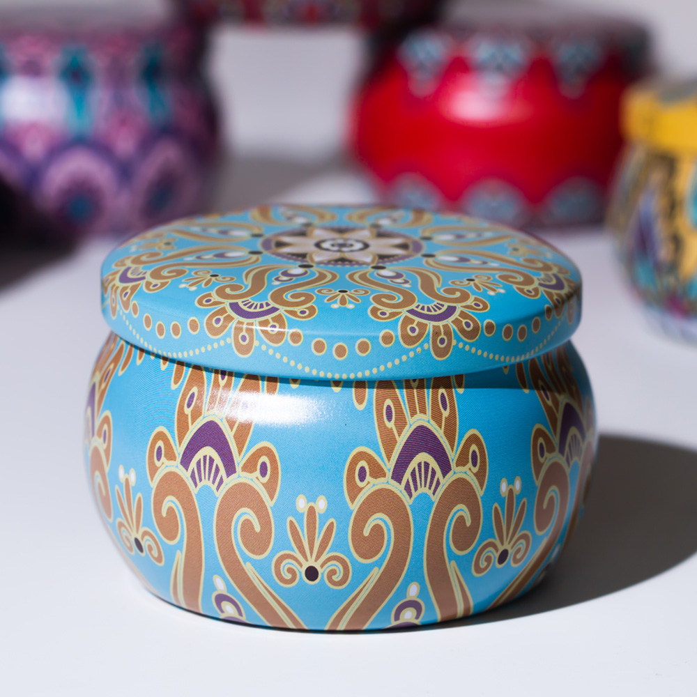 CMYK imprimió los envases votivos de la lata del metal de 4oz con las tapas selladas herméticas