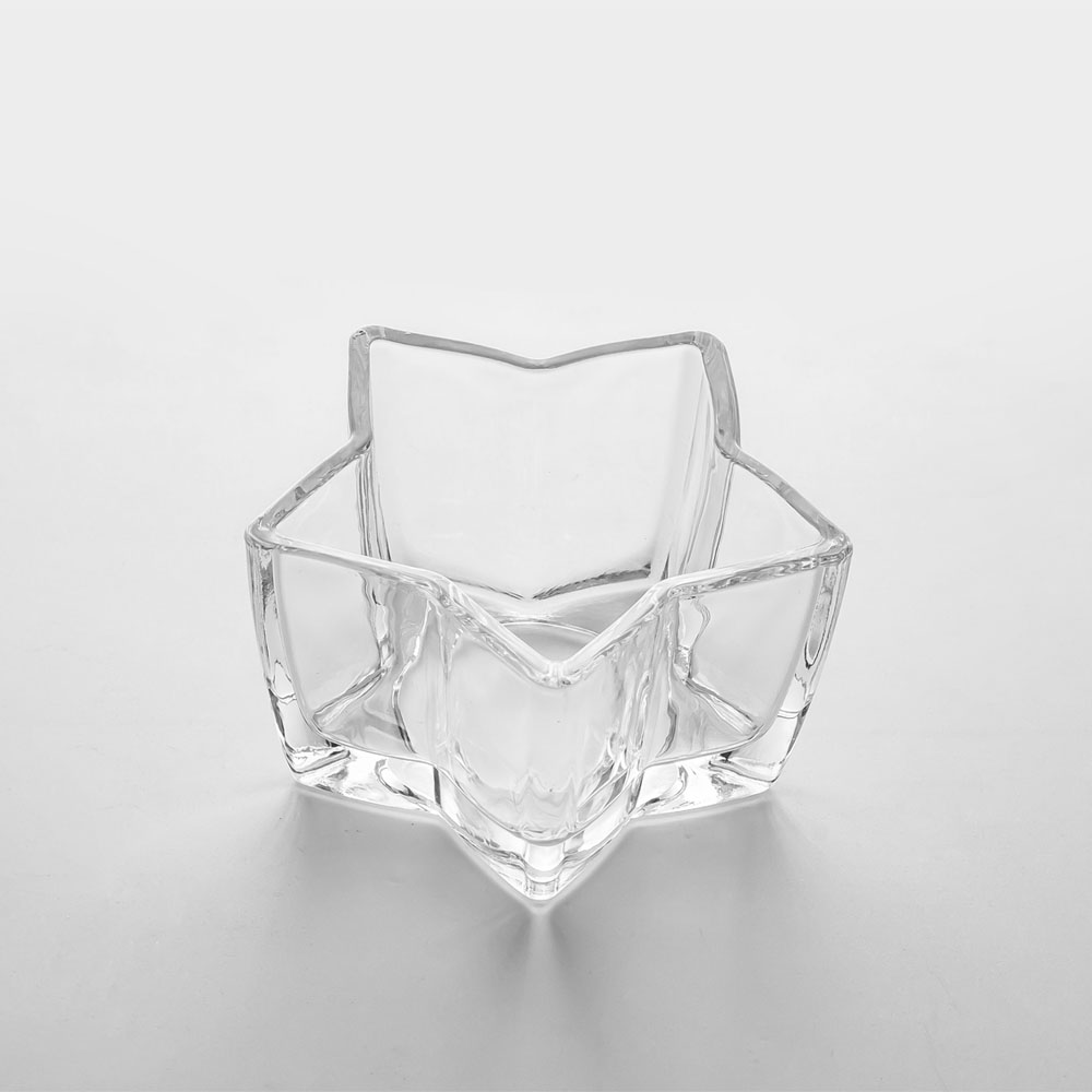 Przenośny szklany słoik do świec o nienormalnym kształcie, o pojemności 4 uncji i wosku