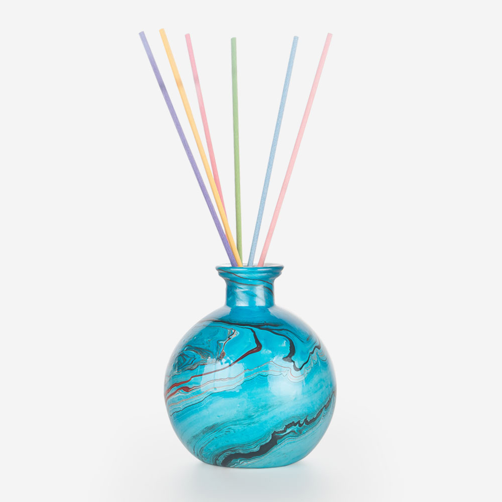 Bottiglia con diffusore in vetro a lamella da 200 ml decorata di lusso