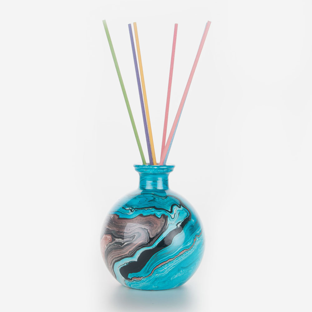 Flacone per diffusori ad acquerello Blue Swirl da 200 ml