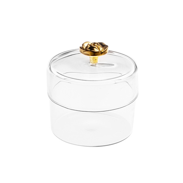 Votivkerzengefäß und Deckel aus Borosilikat