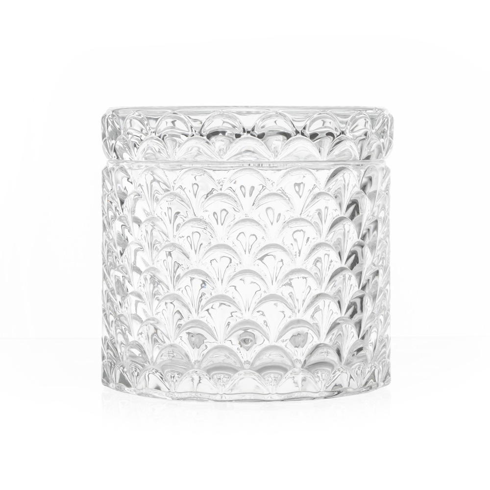 14oz Pinecone Luxury Glass Jar with Lid for Pine Scented Candles