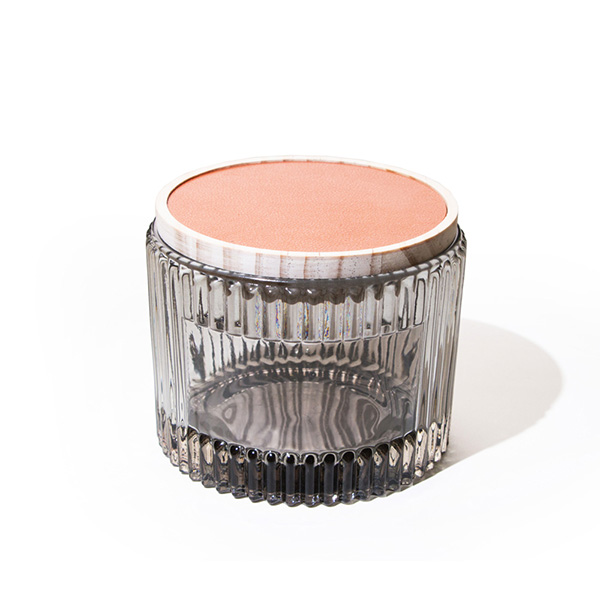 Supply Smoke - Tarro para velas de 2 mechas con marco en la parte delantera