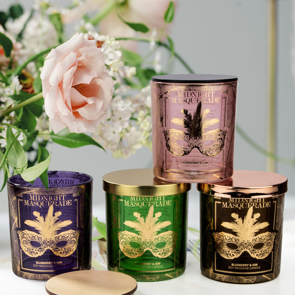 定制豪华烫印贴花印刷烛台玻璃