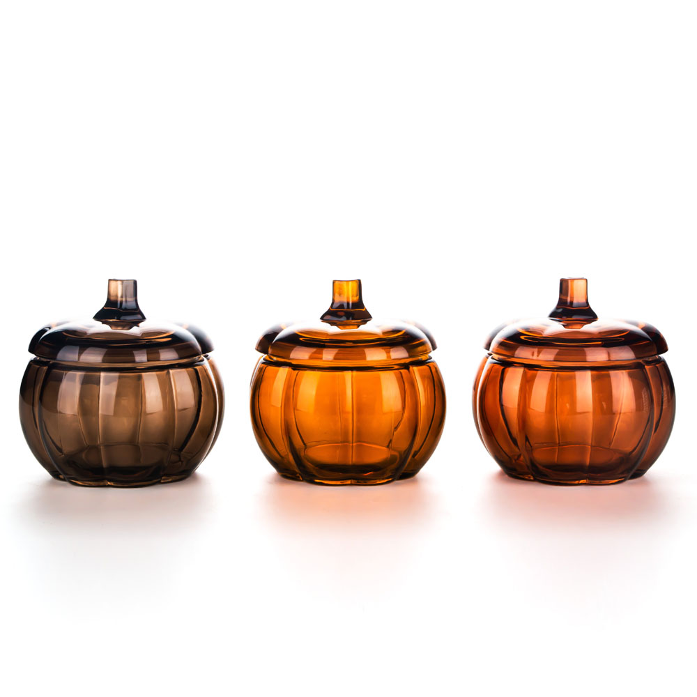 Vela Navideña Vidrio Calabaza Tarro 530ml