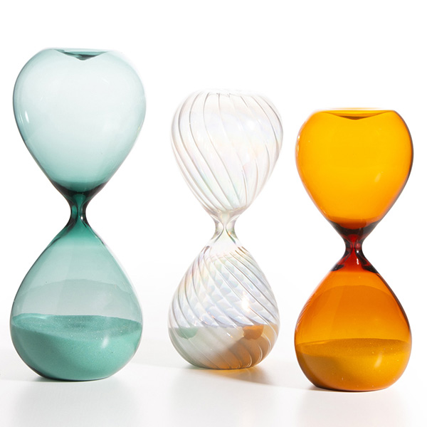 Temporizadores de areia de ampulheta de borosilicato premium, 3 minutos/5 minutos/15 minutos/30 minutos/45 minutos/60 minutos para casa