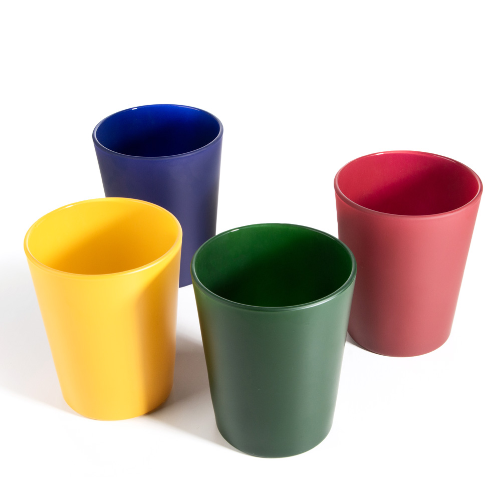 Tarro de vela cónico grande con acabado de color mate de 35 oz, vidrio para jardinera, florero de vidrio