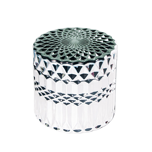 زجاج شمعة مطلي بالفضة بوزن 6 أونصة