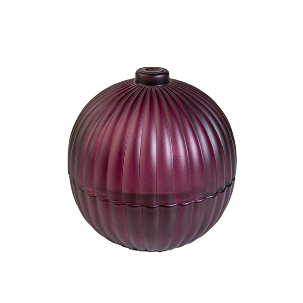 حامل شمعة زجاجية مميزة العمودي مع غطاء