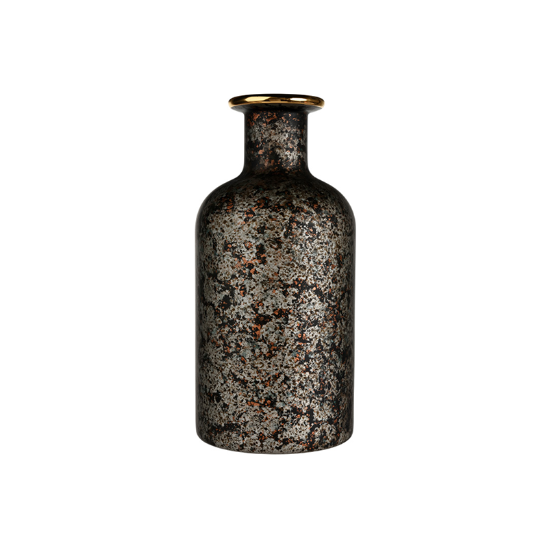 Butelka z dyfuzorem w kolorze cętkowanego szkła ze złotą krawędzią