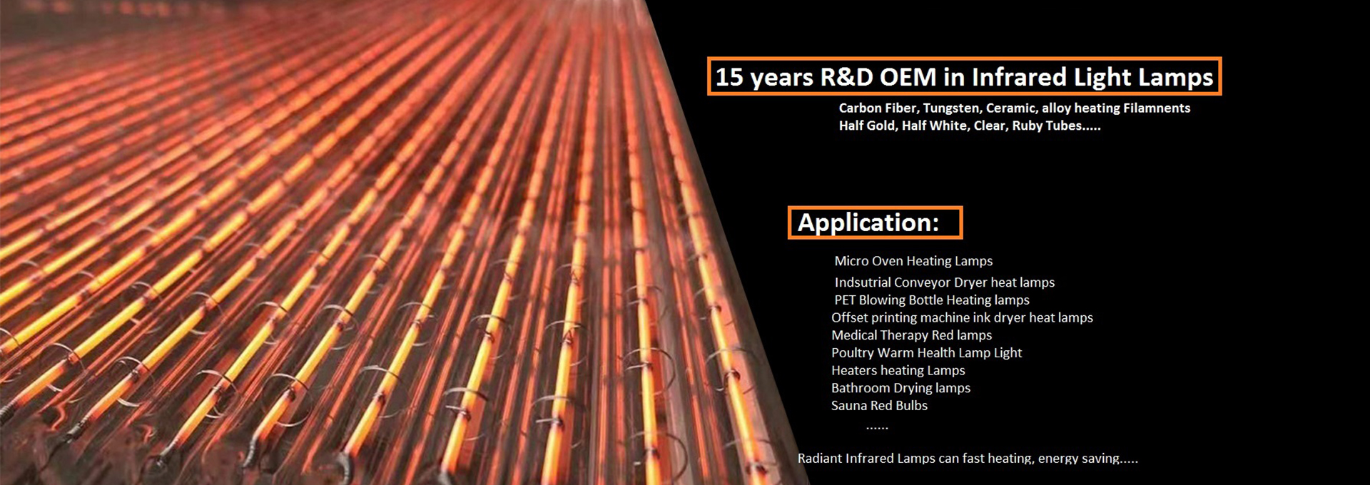 China Supplier Tungsten Infrared Heating Lamps