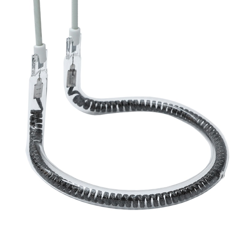 500W 1000W 1200W Infrared Radiant Round Quartz Heater Halogen Heating Lamp For Food