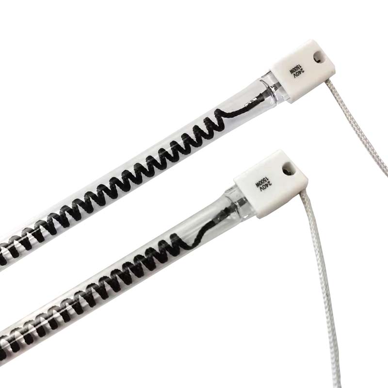 220 فولت 1000 واط بطانة ألياف الكربون الكوارتز مصباح الحرارة بالأشعة تحت الحمراء المصنعة