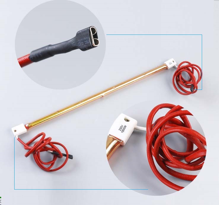 Poultry Heating Lamp 1500w 230v Gold Infrared Heating For Poultry Lamp Heat