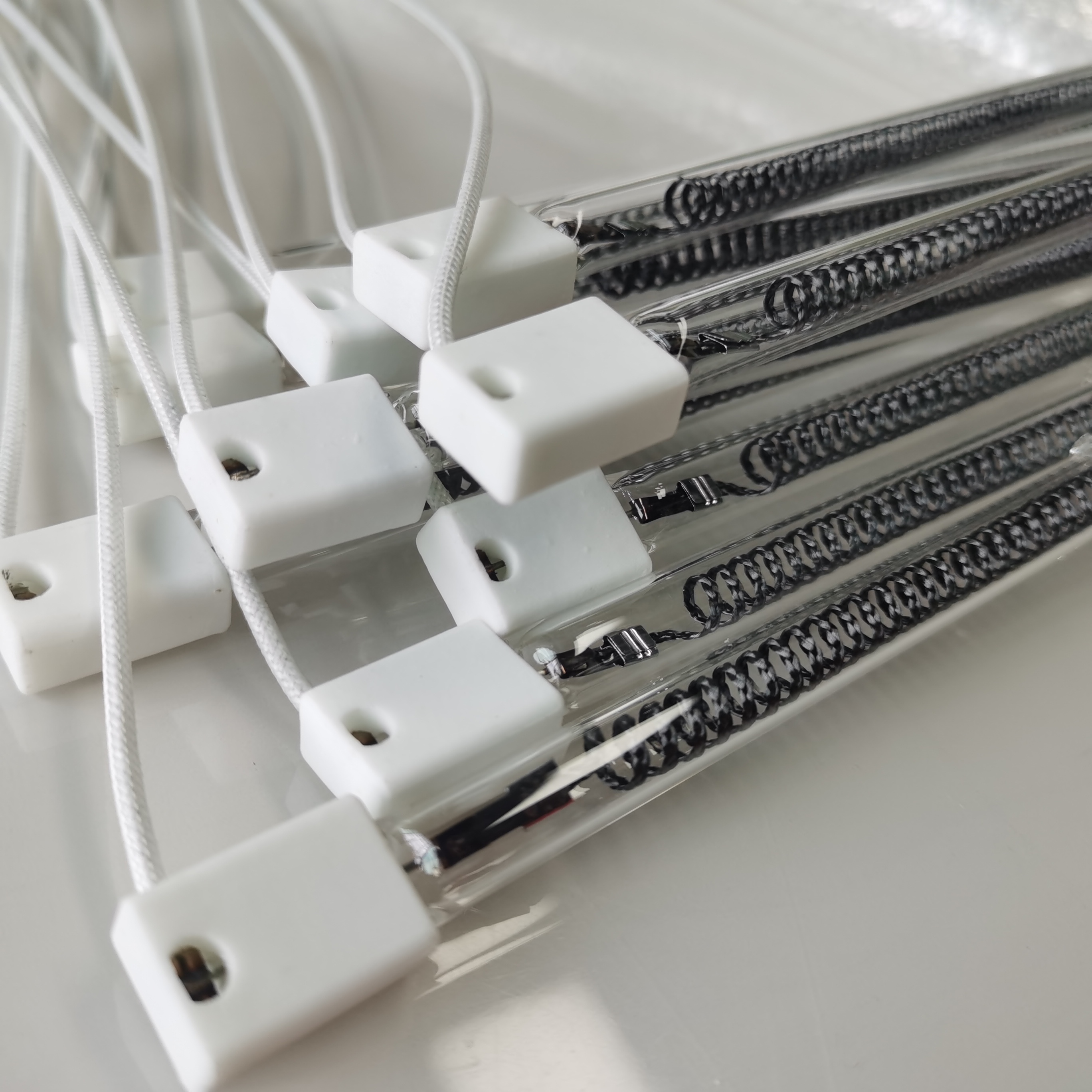 فرن محمصة الأشعة تحت الحمراء الكوارتز أنبوب التدفئة 1000 واط 400 مللي متر 220 فولت واسعة ألياف الكربون الكهربائية بعيدة مشع مصباح حراري يعمل بالأشعة تحت الحمراء