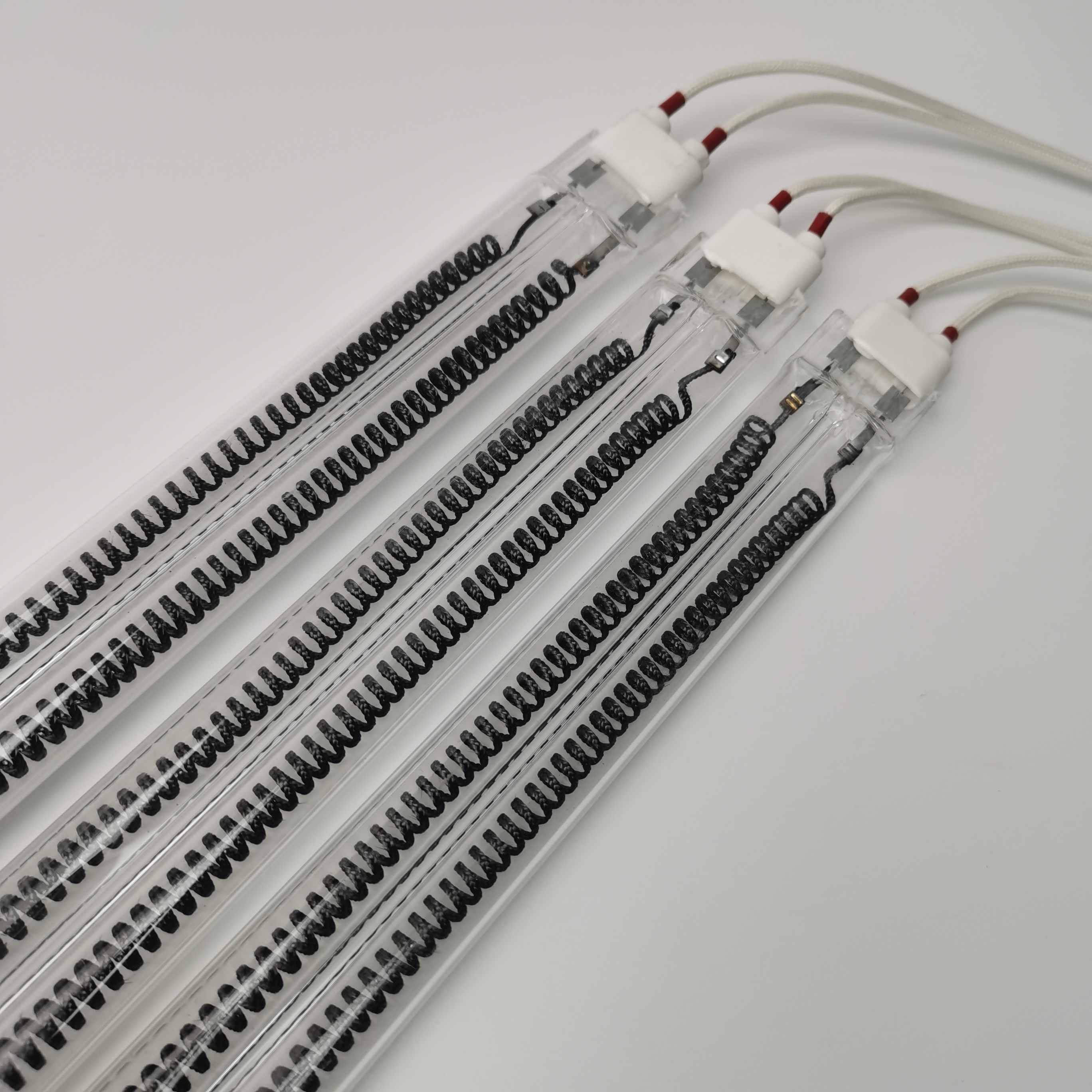 Lampes à polymérisation infrarouge industrielles de grand diamètre, 800W, 400mm, Tube en verre à Double Quartz transparent