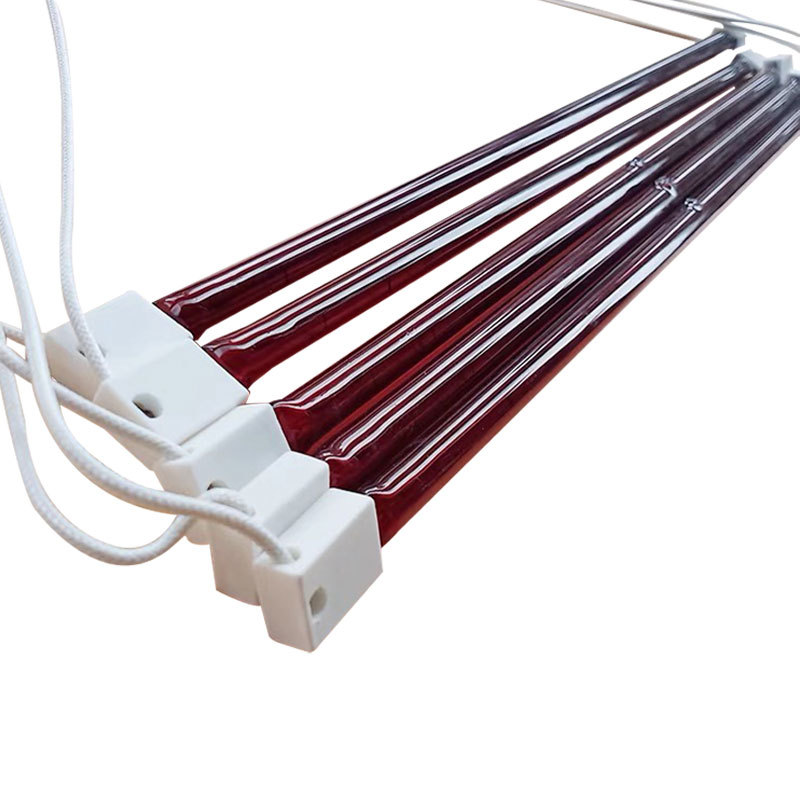 Half Plated White Ruby Heating Tube Infrared Tungsten Wire Quartz Electric Heating Tube Lamp for Printing Machine