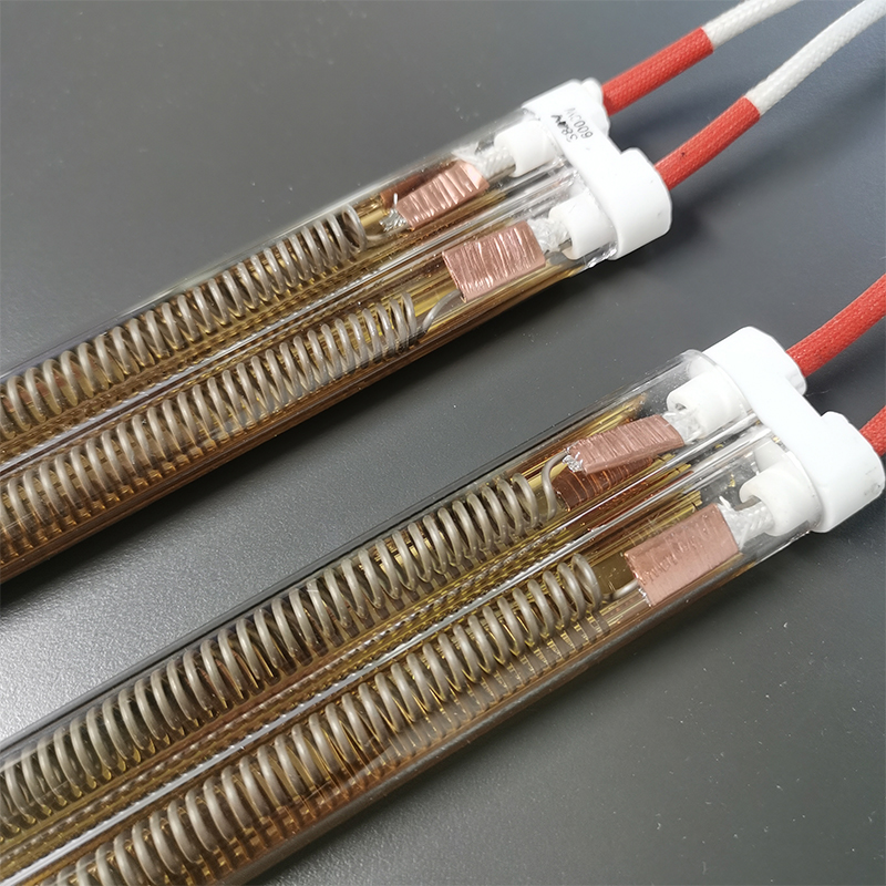 Half Gold 380V 6000W Twin Tube Infrared Ceramic Heat Lamp for Paint Drying