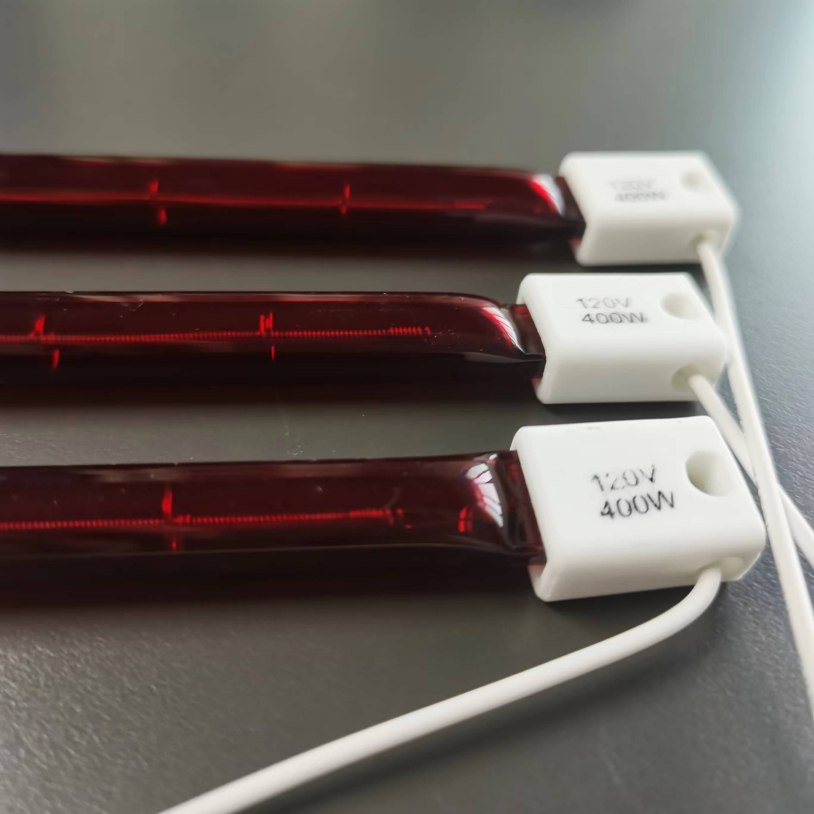 Ruby Fused Quartz Tubes Infrared Heat Lamp 450mm 1200w Quartz Infrared Heating Element