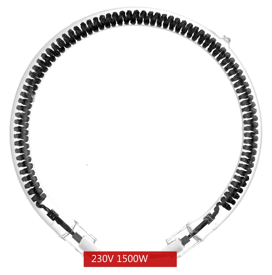 230v 1500w Customized Carbon Fiber Quartz Infrared Heating Tube for Air Fryer Heater Drying