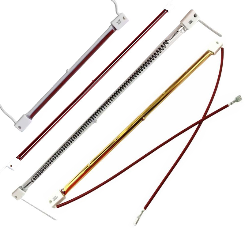 Customized Sk15 Carbon Fiber Half Gold Half White Ruby Ceramic Quartz Infrared Heat Lamp for Bathroom Ceiling