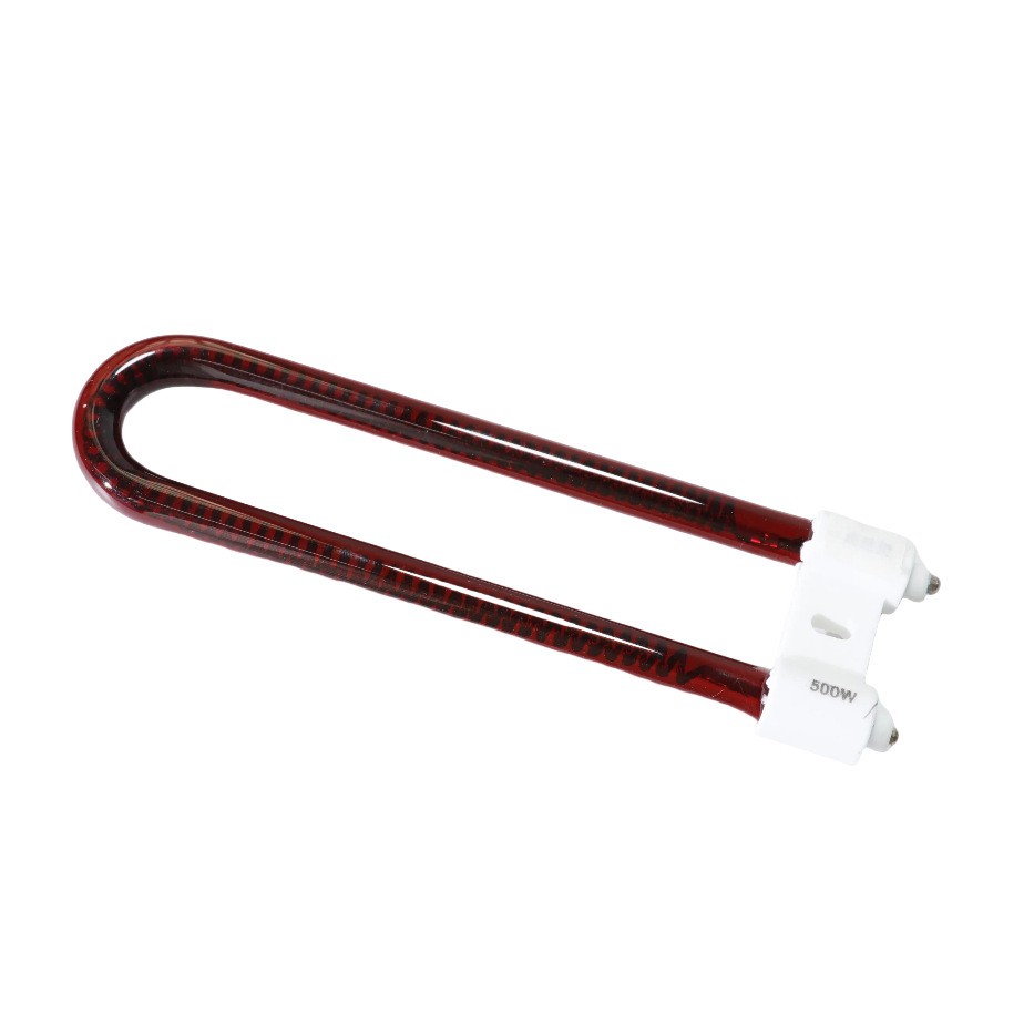 U Shape Carbon Fiber Medium Wave Ruby Ceramic Quartz Infrared Heater Lamp