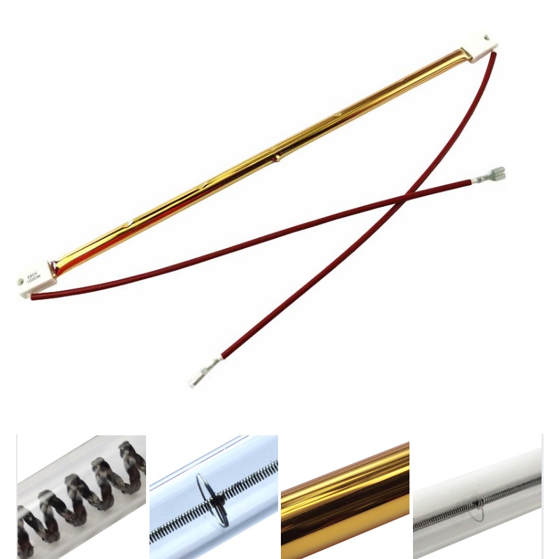 220V 1500W 钨丝电加热灯油漆固化干燥红外线管加热灯