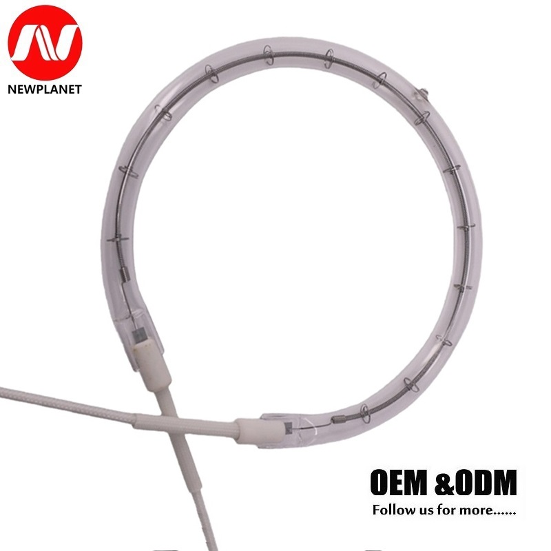 Infrared Heat Lamp 600W Glass Halogen Heater with White Heating Element