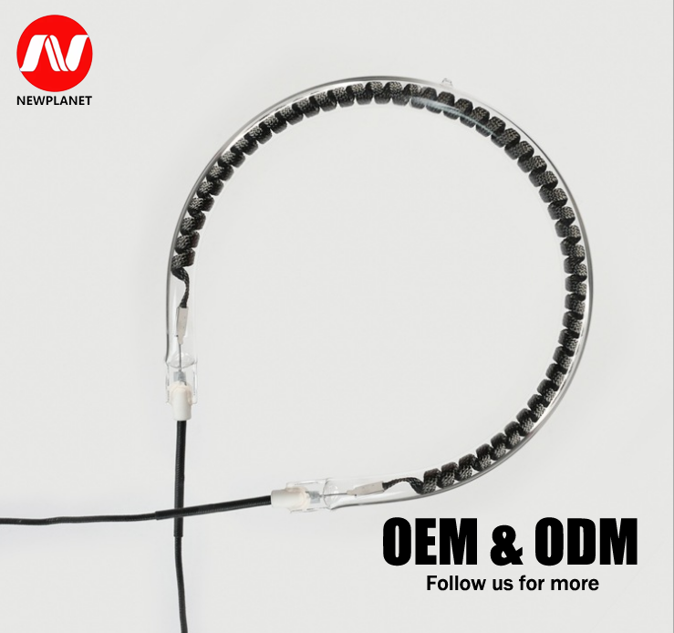 省エネ炭素繊維発熱体赤外線加熱石英ハロゲンランプ