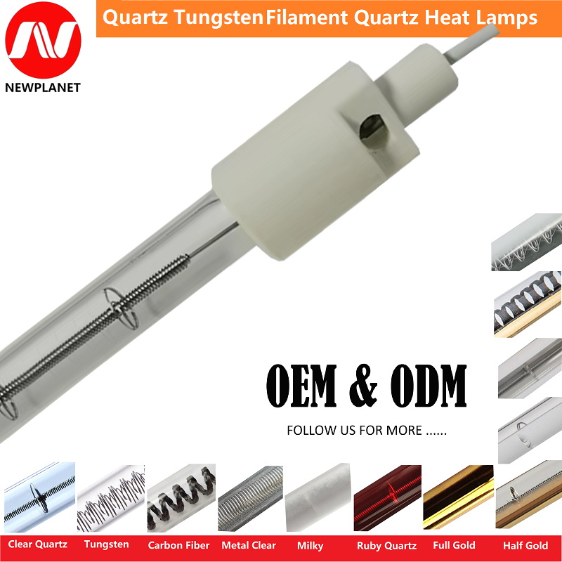 Hersteller Großhandel Infra-Halogen-Quarz-Wärmerohr Quarz-Infrarot-Heizlampe für PET-Preform-Blasmaschine