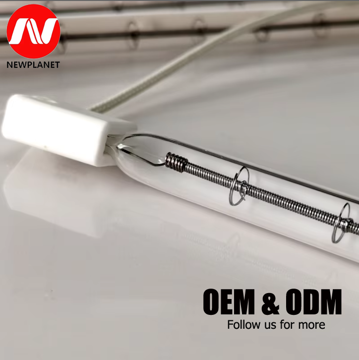 SK15 Halbweiße Kurzwellen-1000-W-Halogen-Infrarot-Heizlampe für Ofen-PET-Vorformlinge