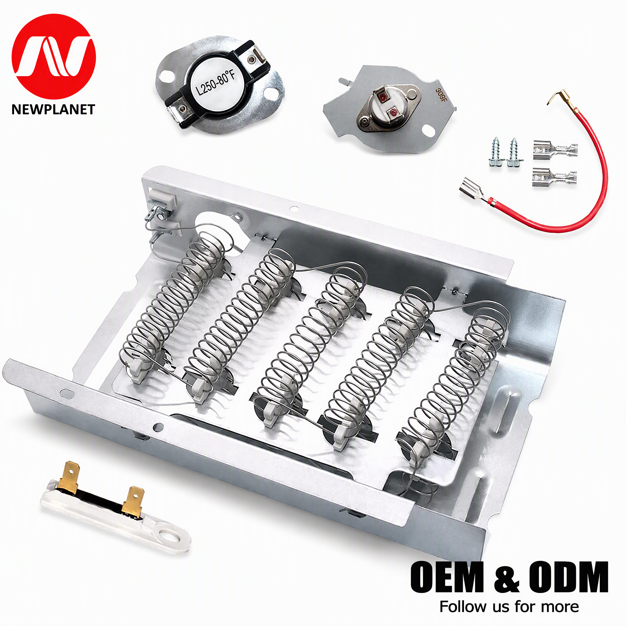 OEM Dryer Heating Element Repair Kit Thermal Fuse Thermostat (Part Numbers 279838 3392529 279816) for Whirlpool Maytag Dryers