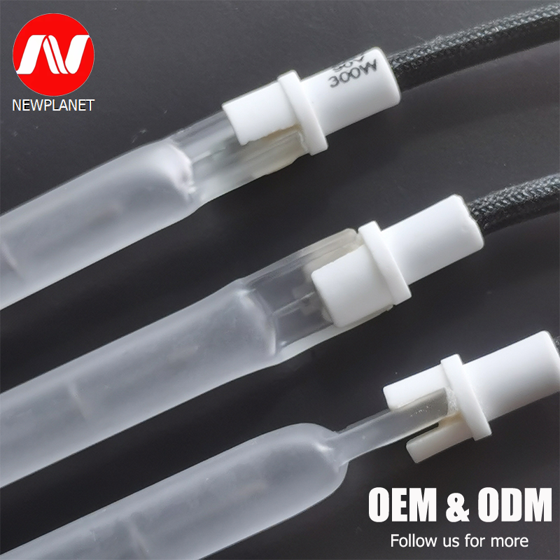 90V 300W Quartz Infrared Heat Tube Milky White Linear Halogen Bulb R7s Base for Xray CR Scanner