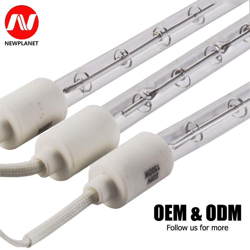 1000w Quartz Heating Tube IR Heating Lamp Dryer Paint Curing Milk White Quartz Filament Heat Lamp