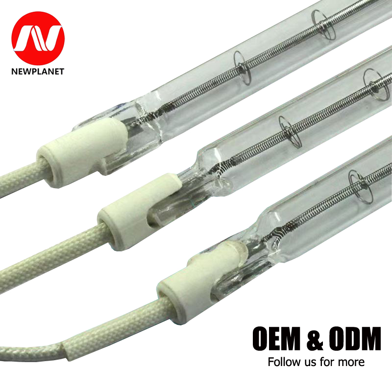 1800W 175V 435mm Electric Quartz Heater Lamp Short Wave Infrared Heating Elements for Dryer Machine
