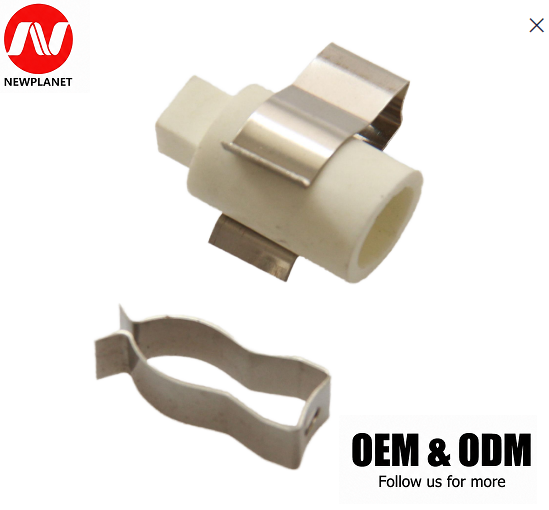 Ceramic Stainless Steel Clip for Carbon Fiber Heating Pipe Electric Heating Pipe Lamp Clip Durable and Practical