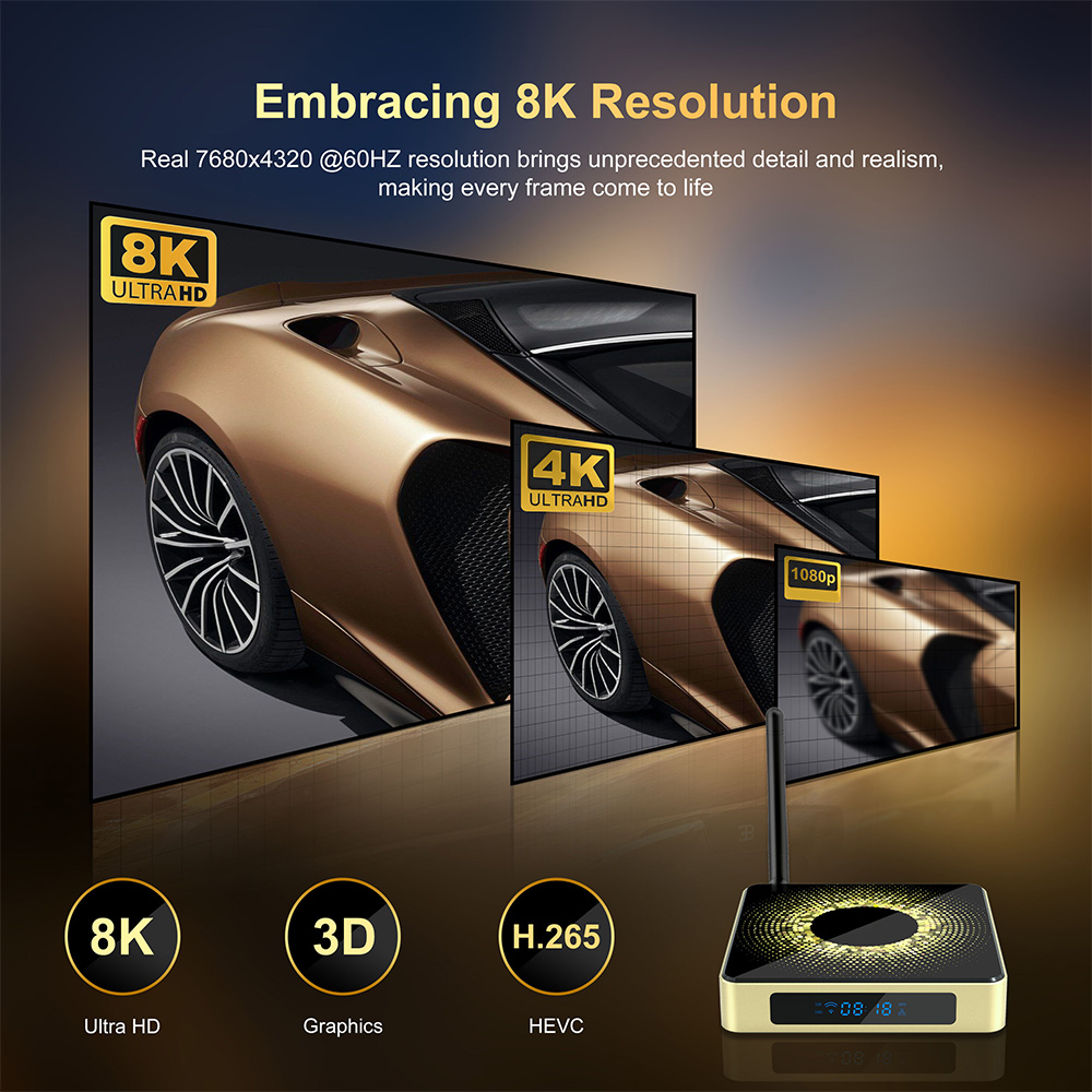 Amlogic S928X Android 11 WiFi 6 8K Ulta HD 8G RAM TV Box