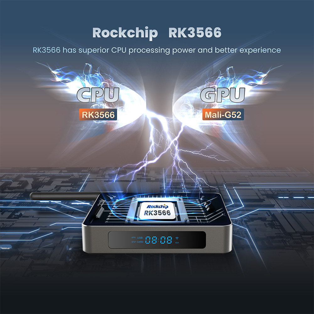 Rockchip RK3566 Quad Core Linux TV Box Support 8K ULTRA HD