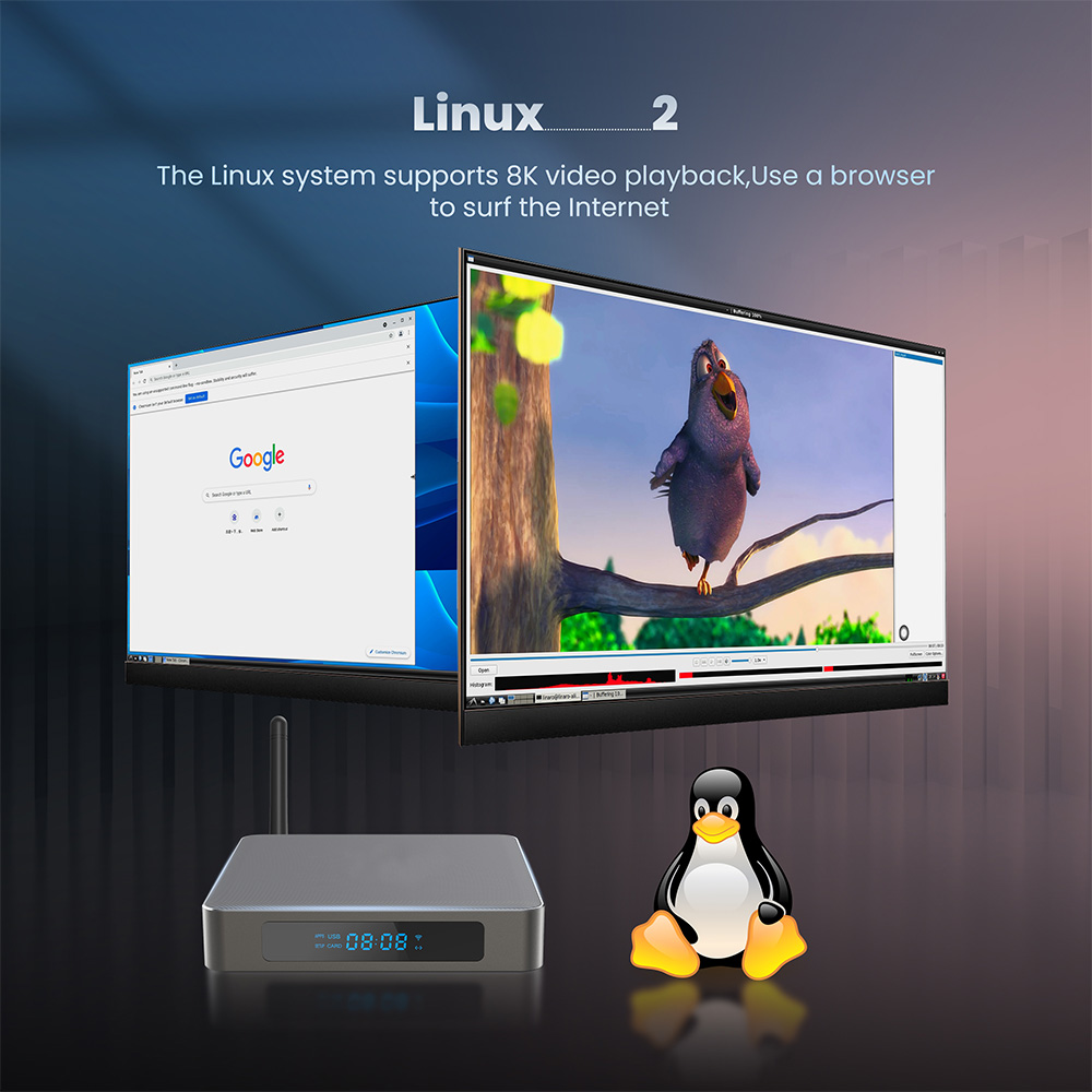 Rockchip RK3566 Quad Core Linux TV Box Support 8K ULTRA HD
