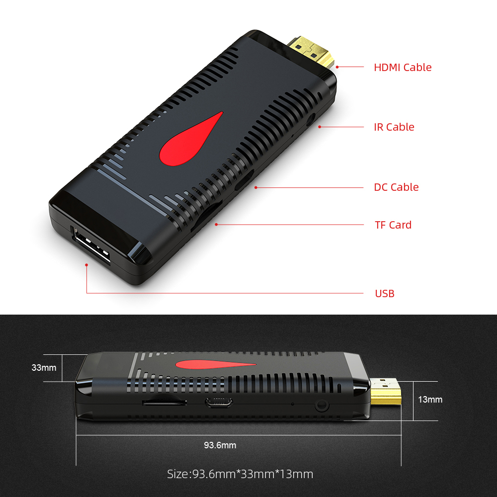 Mini TV Stick Allwinner H313 Android 10 4K Dongle