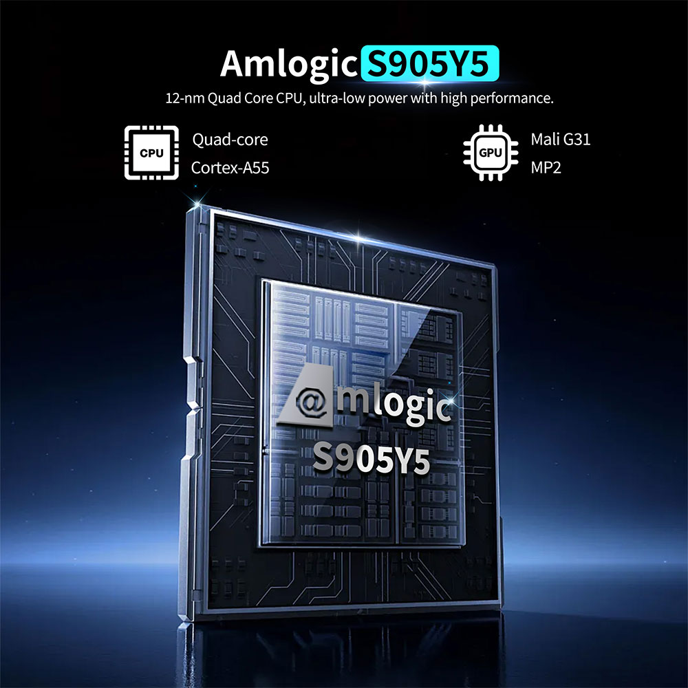New TV Box Android 14 Amlogic S905Y5 4K HDR10 WiFi 6 Streaming Device