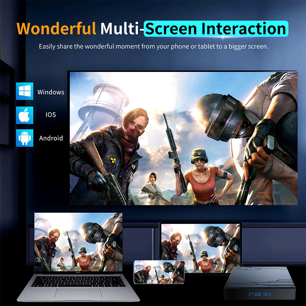 New TV Box Android 14 Amlogic S905Y5 4K HDR10 WiFi 6 Streaming Device