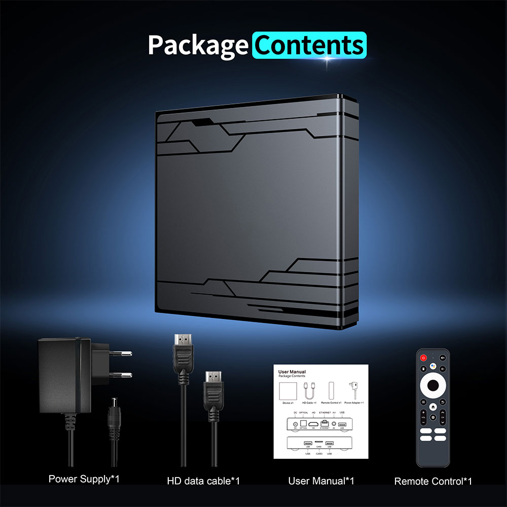 New TV Box Android 14 Amlogic S905Y5 4K HDR10 WiFi 6 Streaming Device