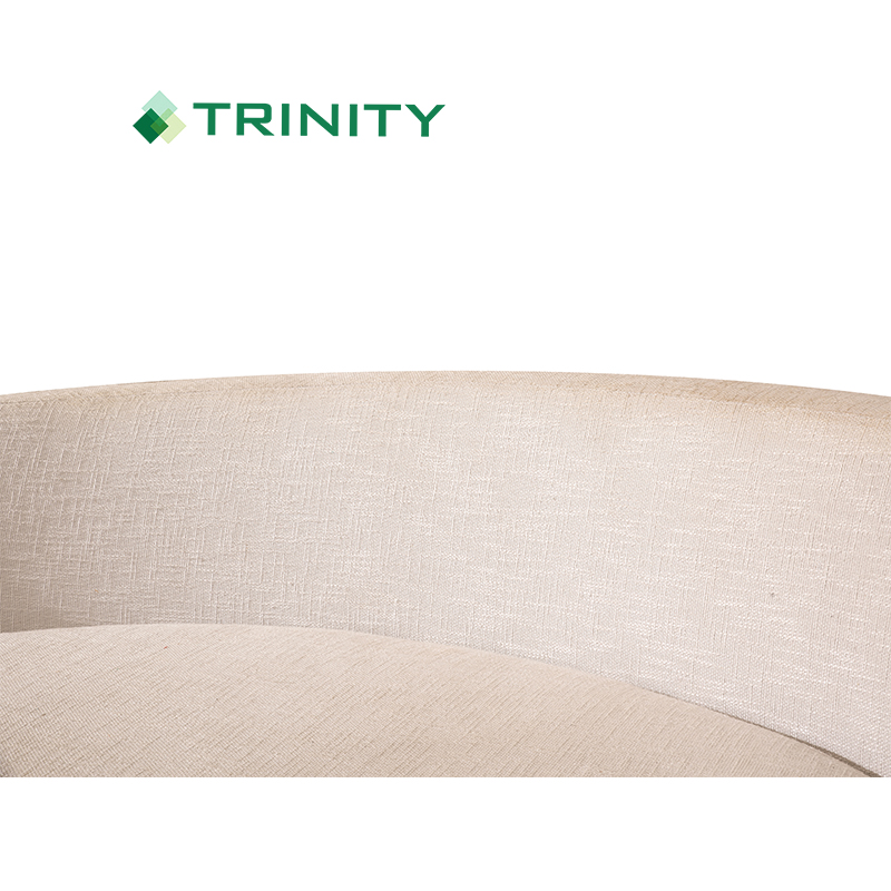 Bespoke Italian Modern Small Velvet White hotel 2 Seat Curved Sofa