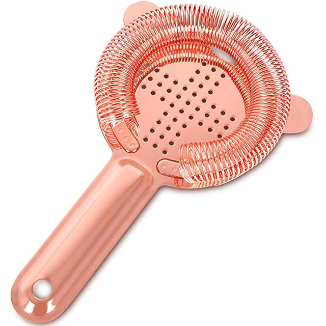 Bar Tool Copper Cocktail Strainer Stainless Steel 304 Rose Gold Bar Strainer