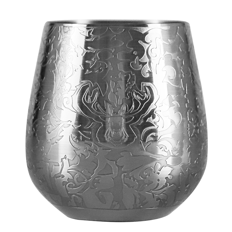 China stainless steel etch black wine glass manufacturer,China stainless steel cocktail glass supplier