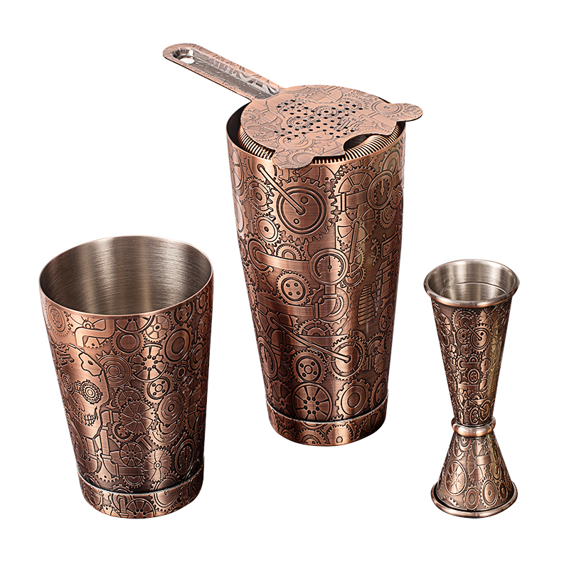 SS304 Stainless Steel Homeware Home Bartending Kit Cocktail Shaker Set