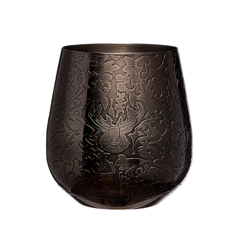 Etching Cocktail Tools Egg Shaped Stainless Steel Wine Tumbler - COPY - 0c4jfm