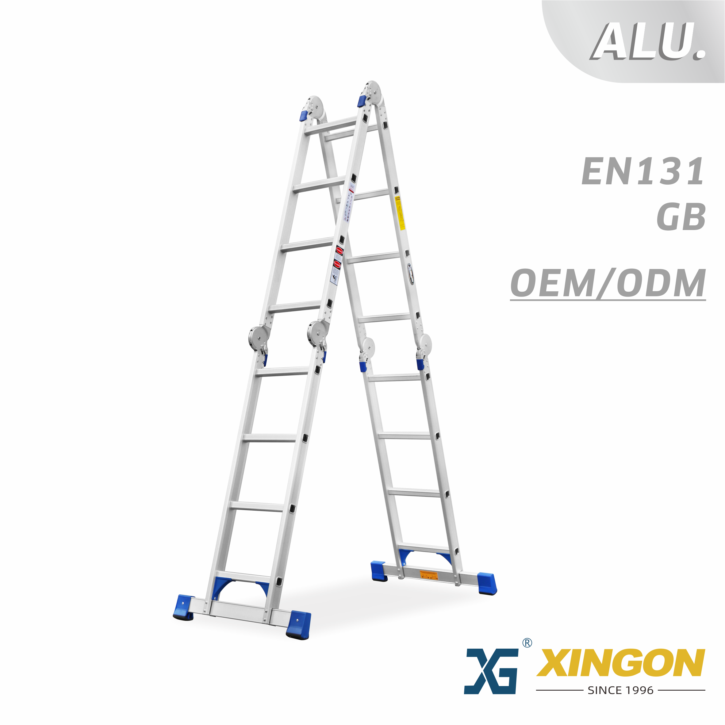 XG-115A  heavy duty multi purpose folding step ladder aluminum EN131