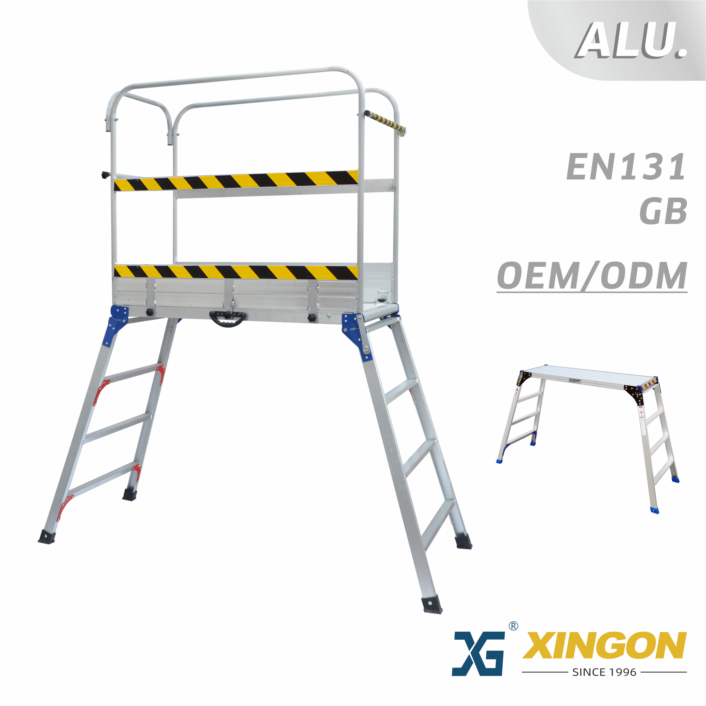 XG-118A/AH 【ALLUMINIO】 Scala per piattaforma di lavoro